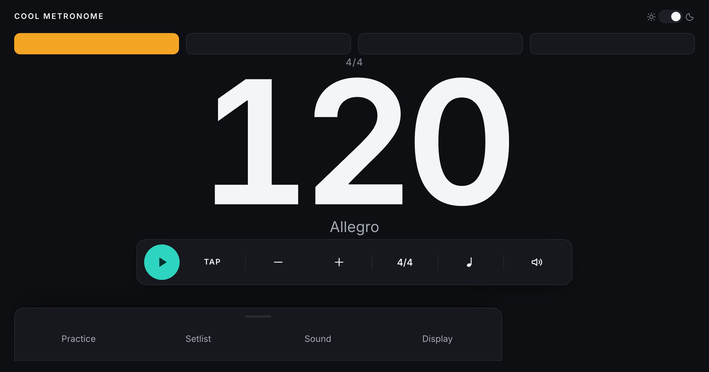 200 BPM Metronome — Free Online Metronome at 200 Beats Per Minute